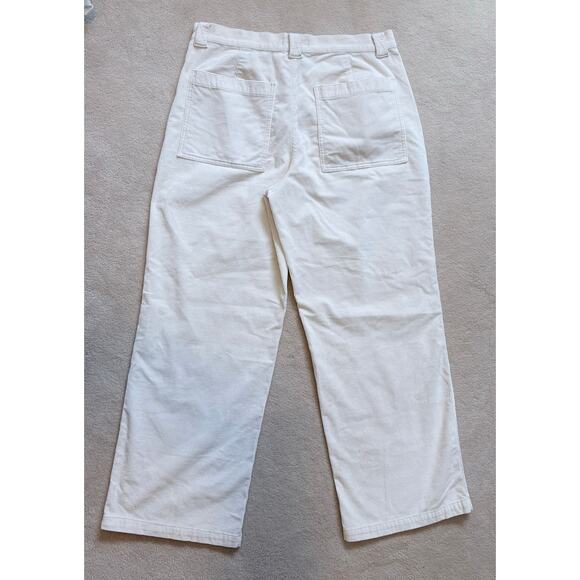 Madewell Emmett 2.0 Wide-Leg Pants in Corduroy Antique Cream Item NM364 Size 31 - Picture 5 of 14